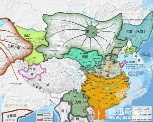 元朝疆域图：元朝地图最大时全图，元朝疆域变化图