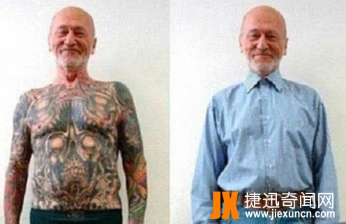 纹身老了后的恶心图片