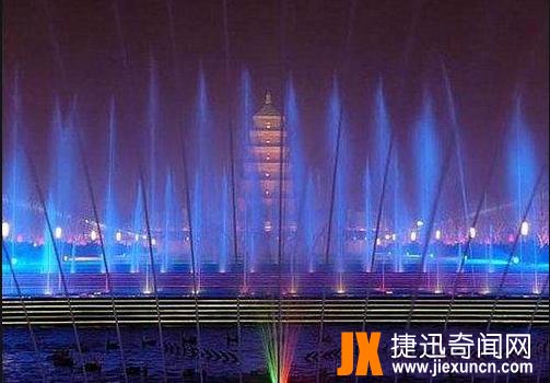 世界十大喷泉NO10、大雁塔音乐喷泉